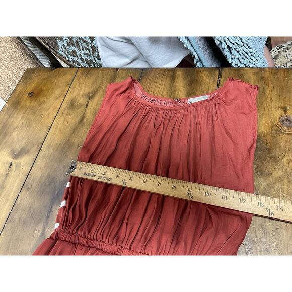 Anthropologie Dolan Costa Dress Left Coast Collection Burnt Orange Stripe XS - Picture 4 of 11